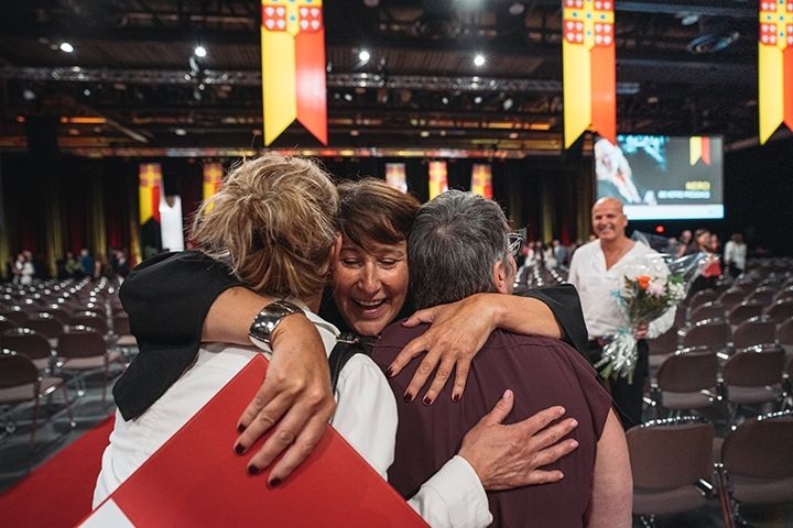 Julie avec sa famille